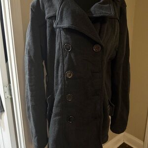 New Look Black Double-Breasted Peacoat